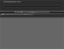Tablet Screenshot of myshoppingbox.com